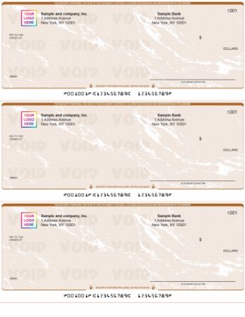Three-on-a-page QuickBooks checks for printing several checks in one run