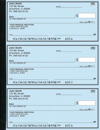 Secretary deskbook checks, a bound checkbook format used for household and small office payments