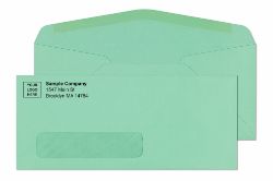 #10 Green Wove Window Envelopes