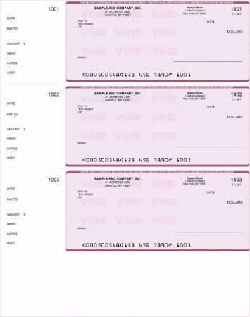 Wallet size personal checks that print from QuickBooks with the date filled in automatically