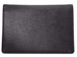 Black Leather Top Stub Checkbook Cover