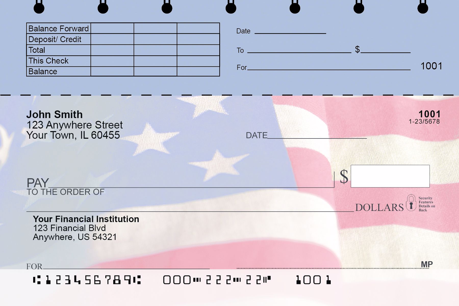 Persoonlijke Cheque Stub