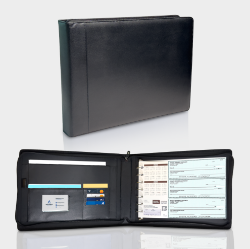7 Ring Business Check Binder with Zipper
